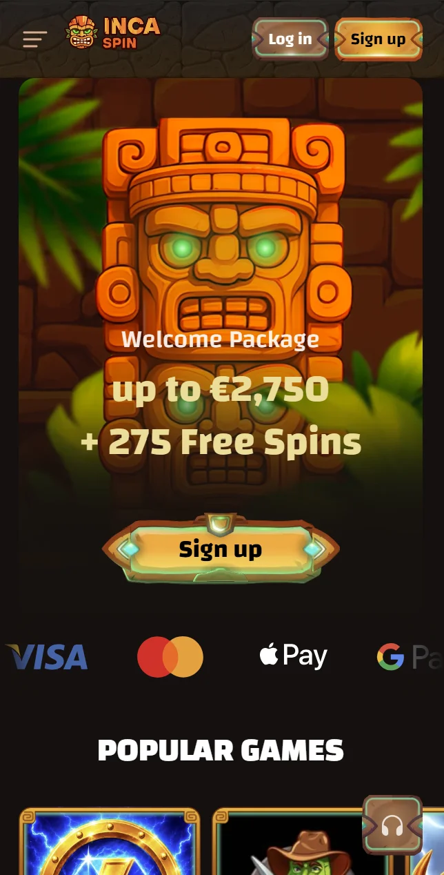 Aplikacja Incaspin casino